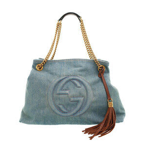 Gucci Soho Chain Tote pebbled leather Shoulder Bag
